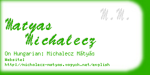 matyas michalecz business card